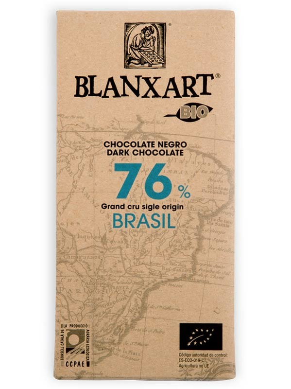 Brazilian Dark Chocolate, 76% Cocoa, Organic, 125g (Blanxart)