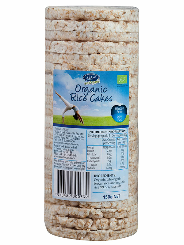 Rice Cakes, GlutenFree, Organic 150g (Eskal) Healthy Supplies