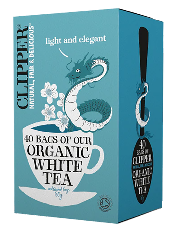 Organic Fairtrade White Tea 40 Bags (Clipper) Healthy Supplies