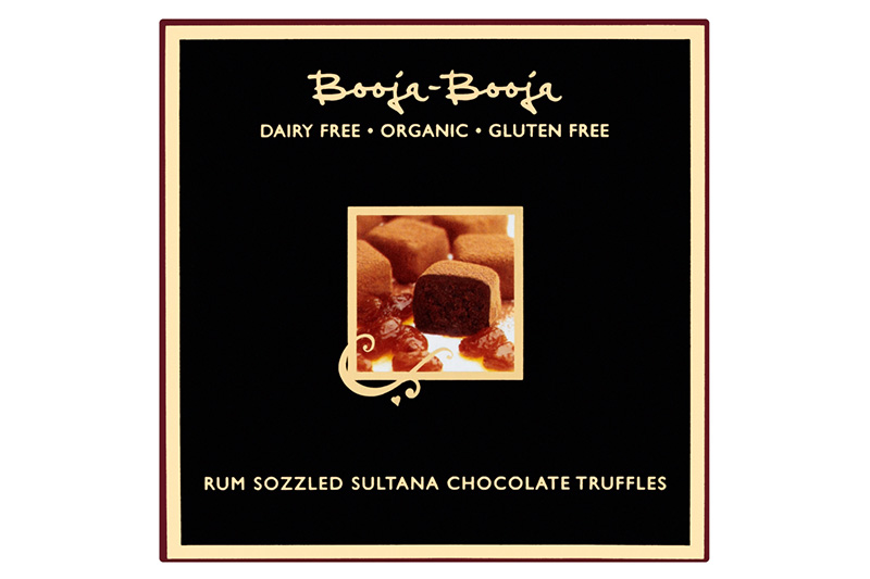 Rum Sozzled Sultana Chocolate Truffles, Organic 104g (Booja-Booja)