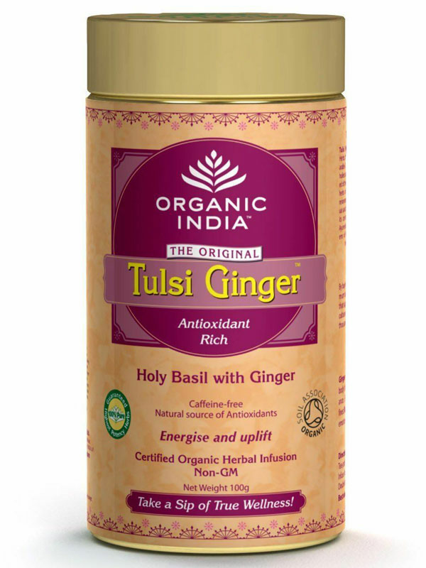 Tulsi Ginger Loose Leaf Tea, Organic 100g (Organic India)