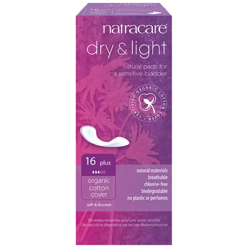 Dry & Light Plus Incontinence Pads, 16 Pads (Natracare) Healthy Supplies