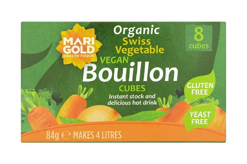 Yeast Free Swiss Vegetable Bouillon Cubes, Organic 84g [8 Cubes] (Marigold)