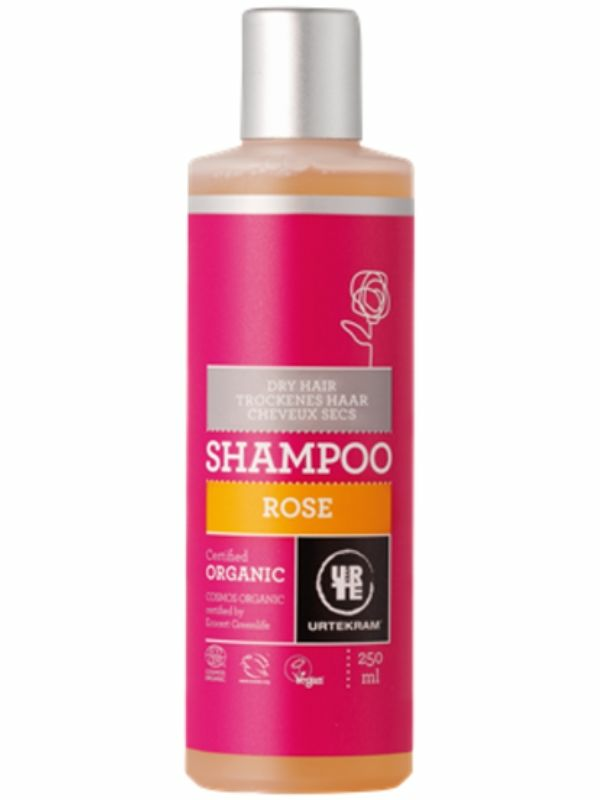 Rose Shampoo for Dry hair, Organic 250ml (Urtekram)