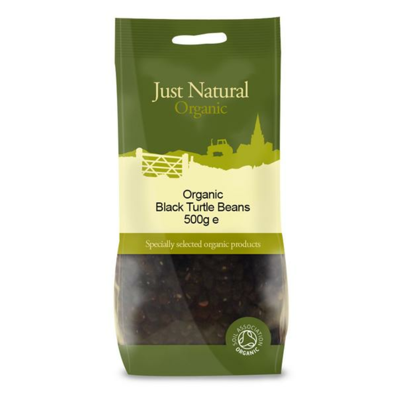 Black Turtle Beans 500g, Organic (Just Natural Organic)