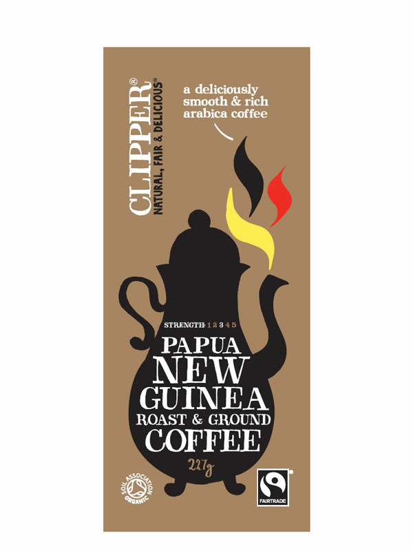 Organic Papua New Guinea Roast & Ground Coffee 227g (Clipper)