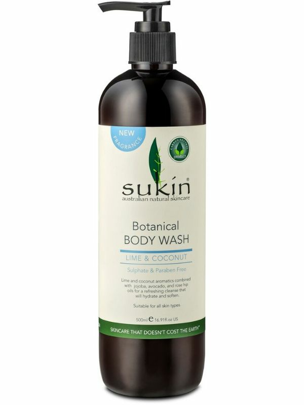 Botanical Body Wash Lime and Coconut 500ml (Sukin) Healthy Supplies