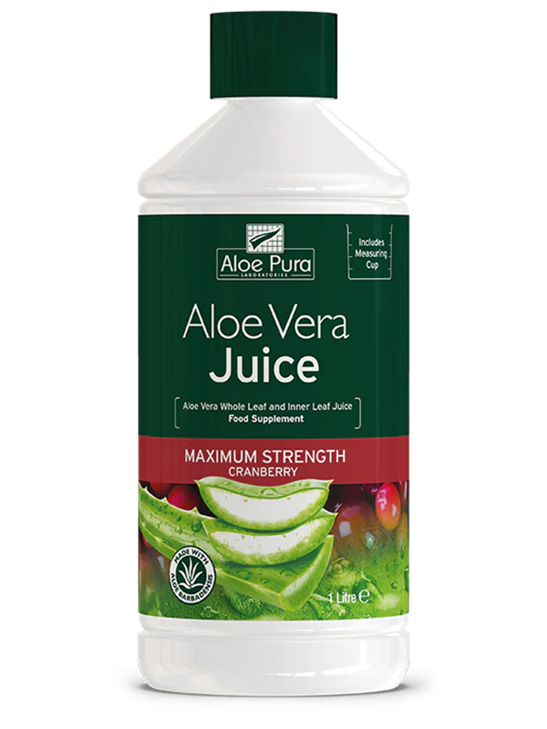 Aloe Vera Juice with Cranberry 1L (Aloe Pura)