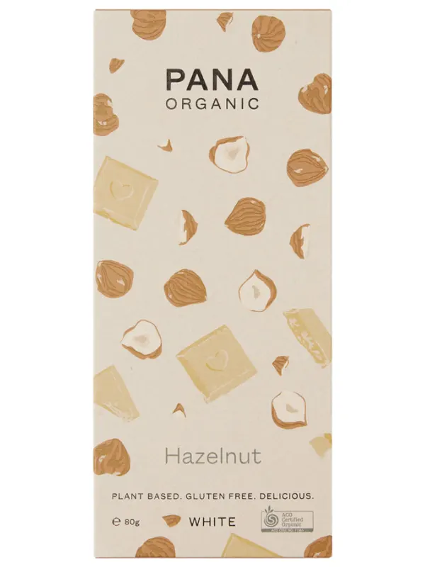 Organic White Hazelnut Bar 80g (Pana Chocolate)