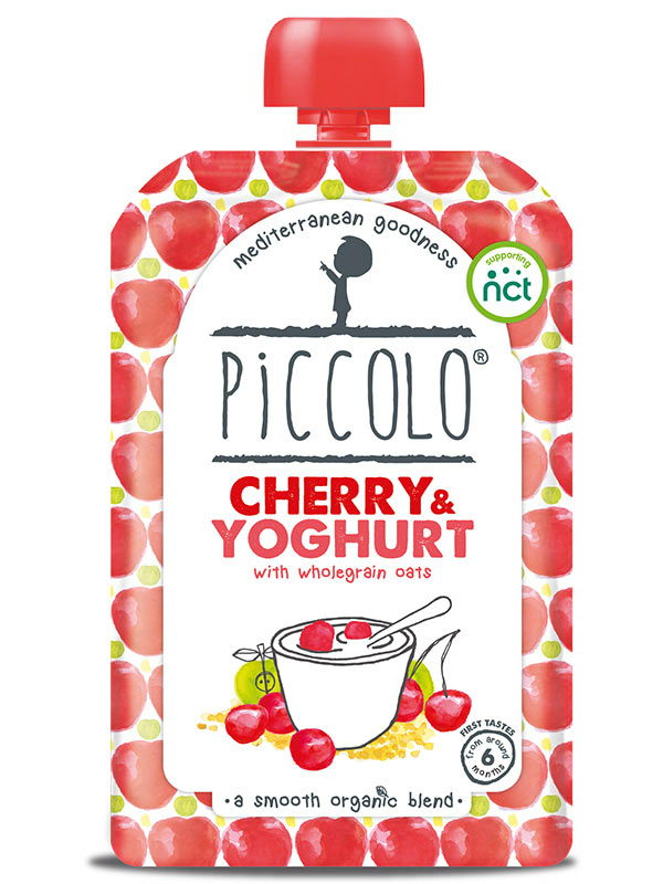 Cherry & Yoghurt with Oats Purée, Organic 100g (Piccolo)