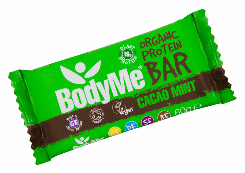Vegan Protein Bar - Cacao Mint 60g, Organic (BodyMe)