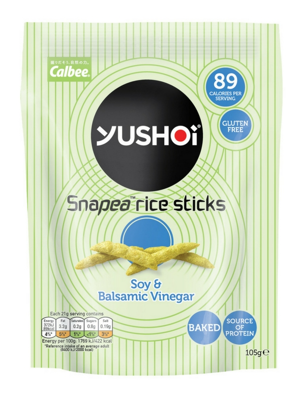 Soy & Balsamic Vinegar Snapea Rice Sticks 105g (Yushoi)