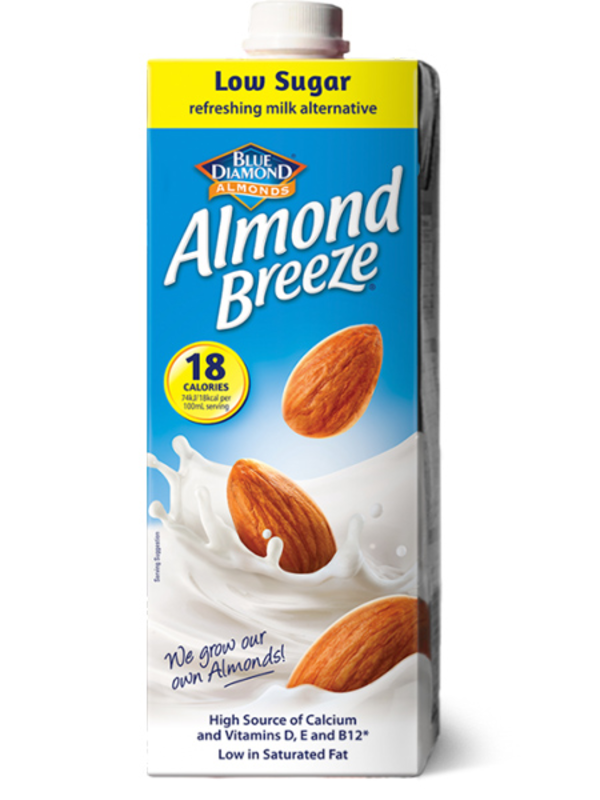 Almond Breeze Milk Reduced Sugar 1 Litre (Blue Diamond) Healthy Supplies