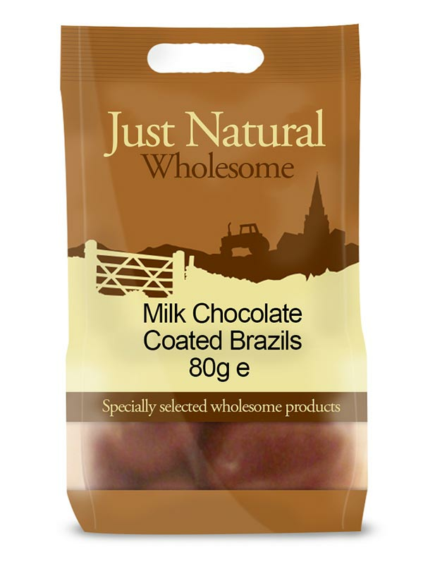 Milk Chocolate Coated Brazils 80g (Just Natural Wholesome) Healthy