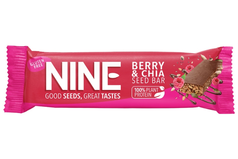 Super Seeds Carob, Raspberry & Chia Seed, Gluten-Free 40g (9Bar)