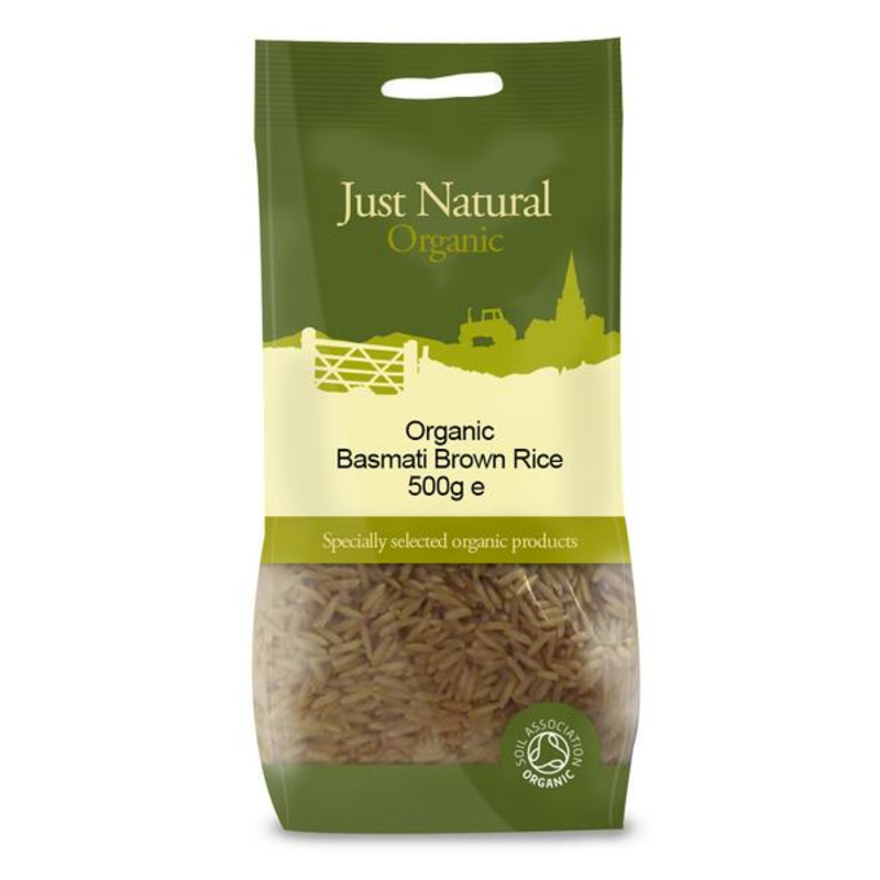 Basmati Brown Rice 500g, Organic (Just Natural Organic)