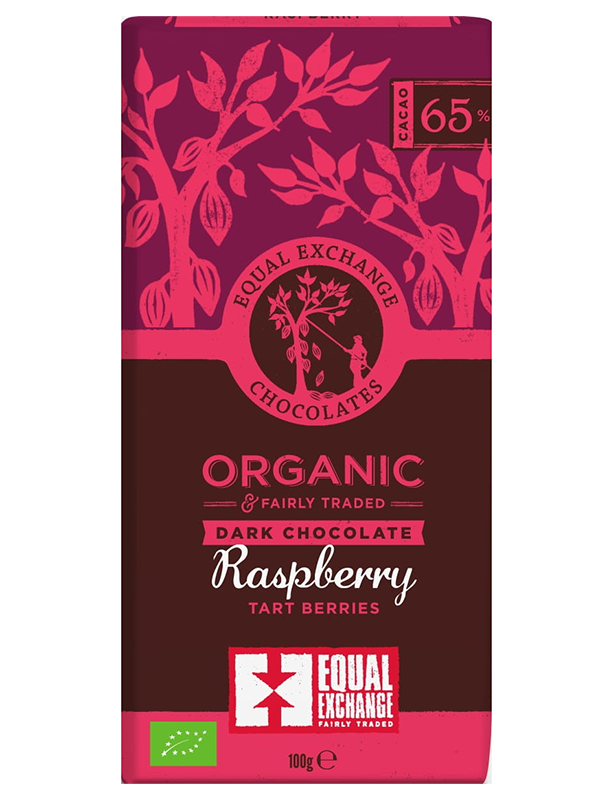 Organic Fair Trade Dark Raspberry Chocolate 100g (Equal Exchange)