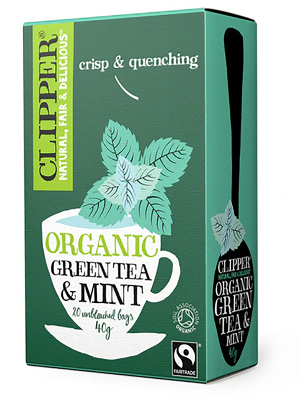 Organic Green & Mint Tea 20 Bags (Clipper)