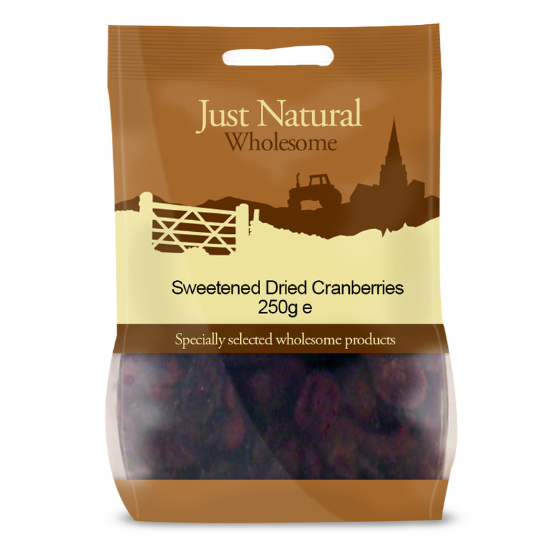 Sweetened Dried Cranberries 250g (Just Natural Wholesome)