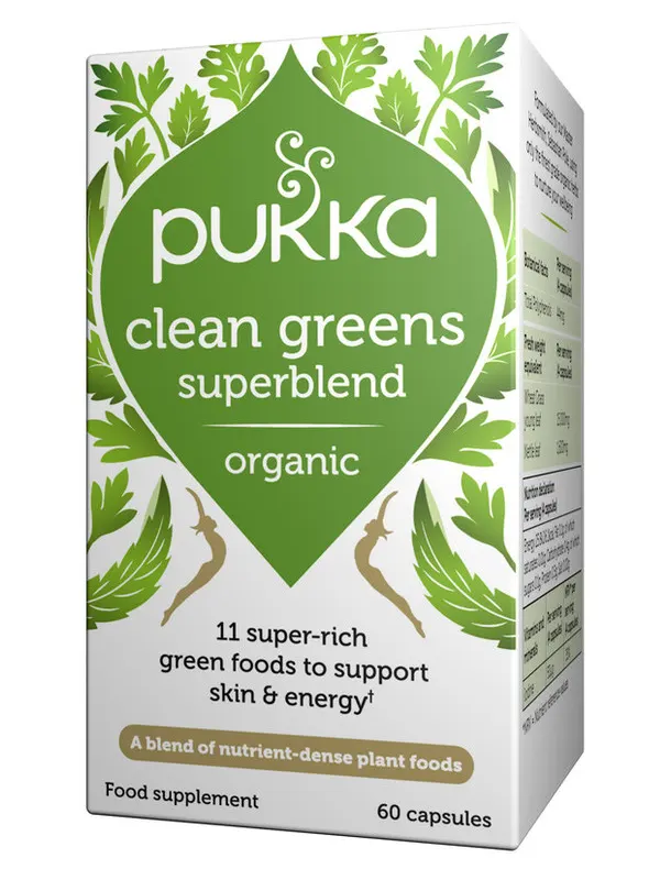 Organic Clean Greens 60 Capsules (Pukka)