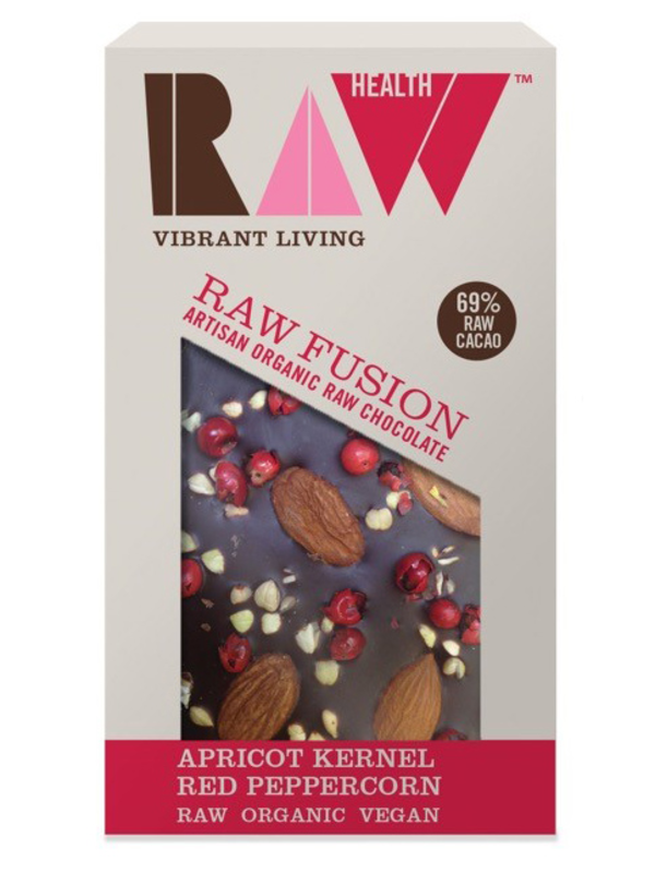 Apricot Kernel & Red Peppercorn Chocolate, Organic 30g (Raw Health