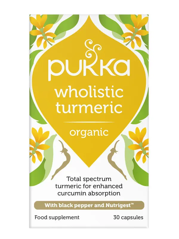 Organic Wholistic Turmeric 30 Capsules (Pukka)