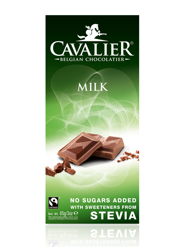 Milk Chocolate Bar with Stevia 85g (Cavalier)