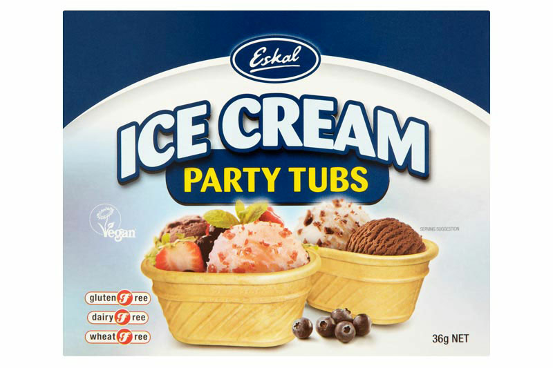 Ice Cream Party Tubs, Gluten-Free 36g (Eskal)