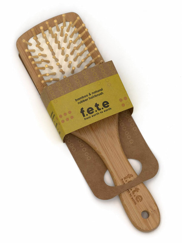 Bamboo & Natural Rubber Large Paddle Hairbrush (f.e.t.e)