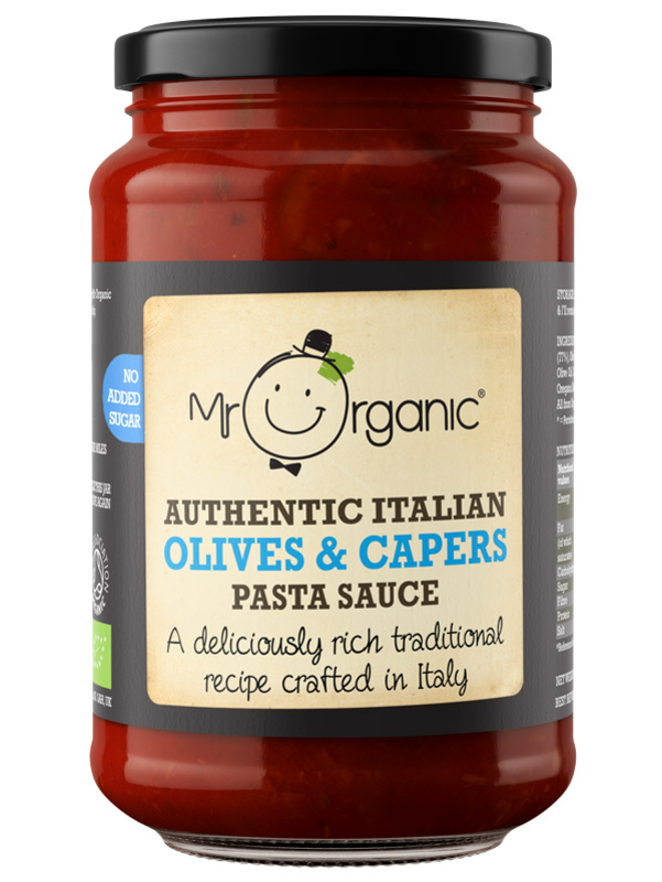 Organic Olives & Capers Pasta Sauce 350g (Mr Organic)