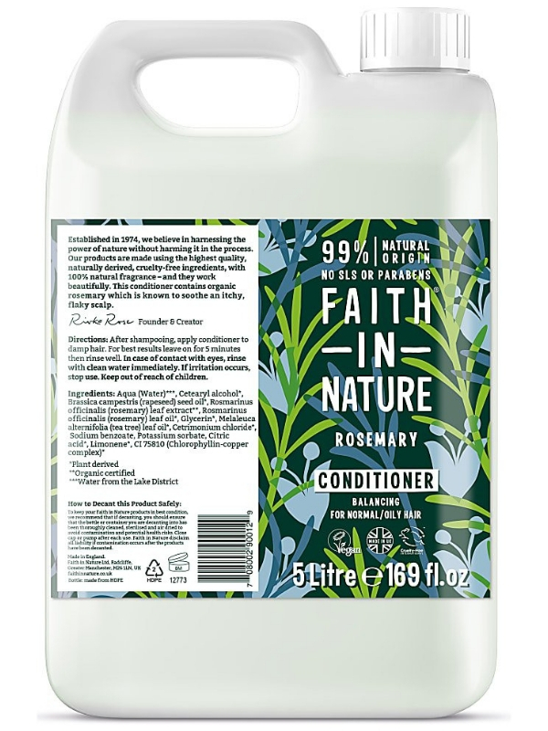 Rosemary Conditioner 5Ltr (Faith in Nature)
