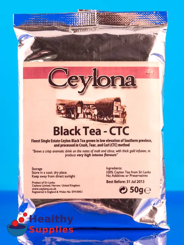 Loose Ceylon Black Tea - CTC [Crush, Tear, Curl] 50g (Ceylona ...