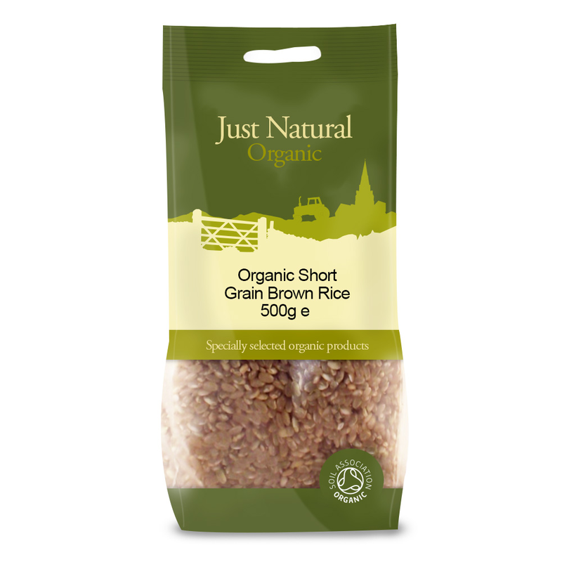 Short Grain Brown Rice 500g, Organic (Just Natural Organic)