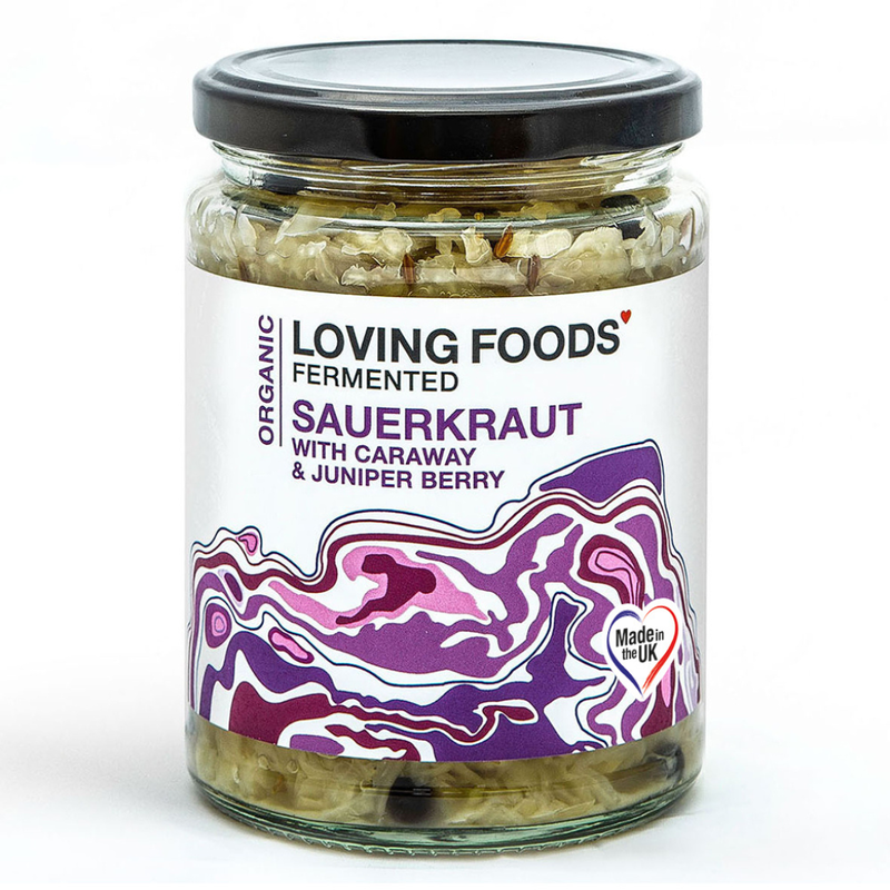Organic Sauerkraut with Caraway and Juniper Berries 500g (Loving Foods)