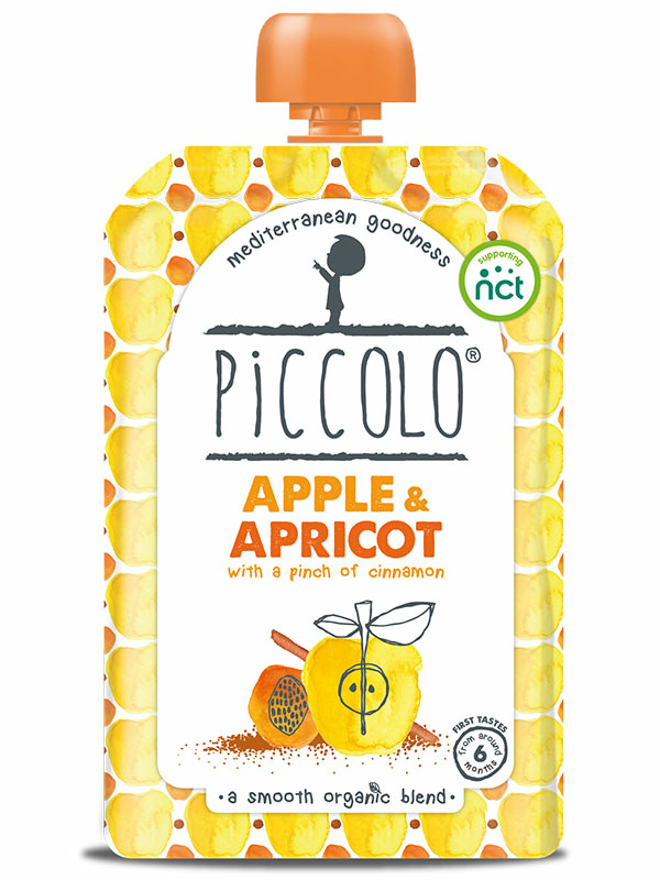 Apple & Apricot with Cinnamon Purée, Organic 100g (Piccolo)