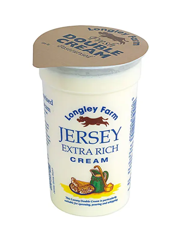 Jersey Double Extra Rich Cream 250ml (Longley Farm) Healthy Supplies