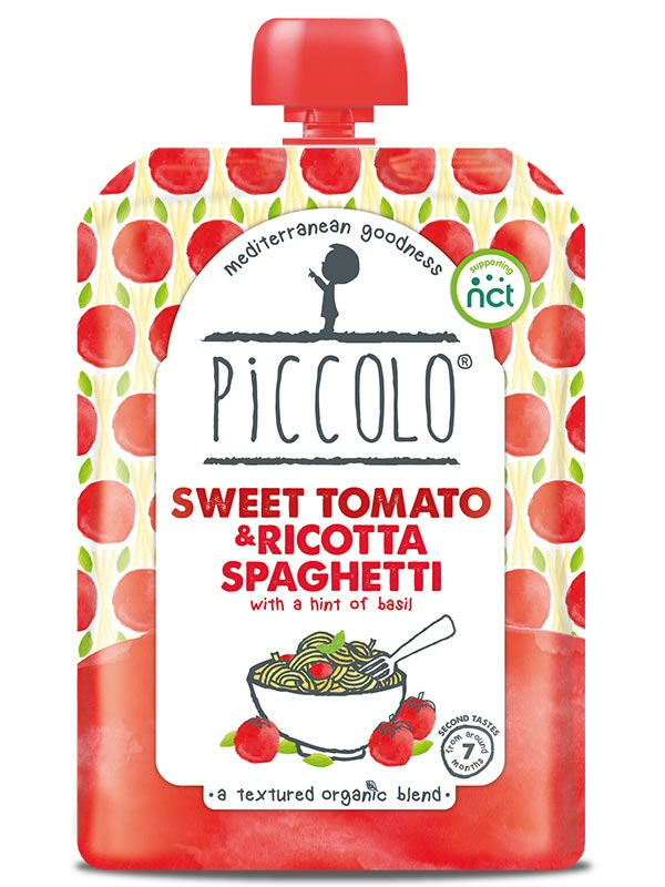 Sweet Tomato & Ricotta Spaghetti Purée, Organic 130g (Piccolo)