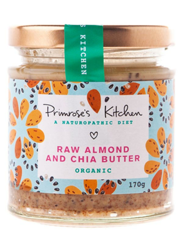 Raw Almond and Chia Butter, Organic 170g (Primrose's Kitchen)