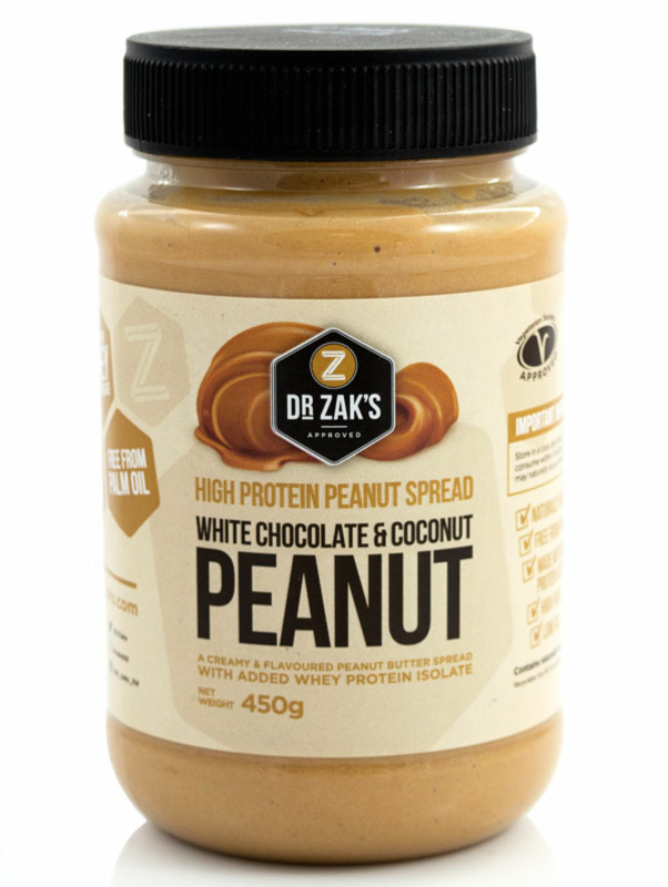 White Chocolate and Coconut Protein Peanut Butter 450g (Dr Zak's)