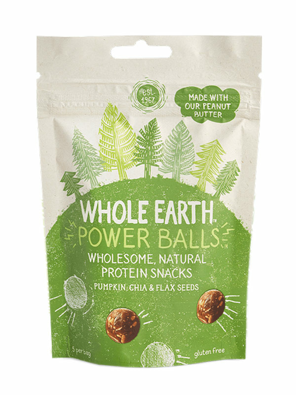Power Balls with Pumpkin, Chia and Flax x5 Balls (Whole Earth)