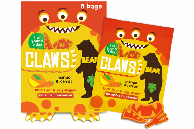 Mango & Carrot Claws Multipack 5x18g (Bear)