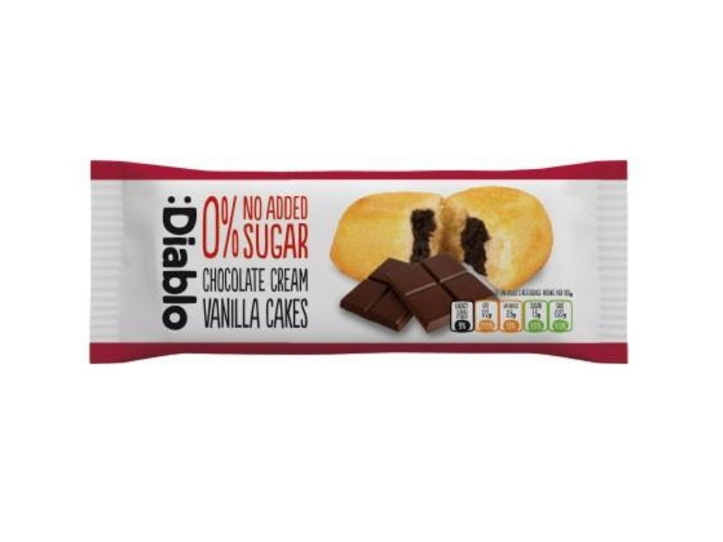 No Added Sugar Chocolate Cream Vanilla Cake 50g (Diablo Sugar Free)
