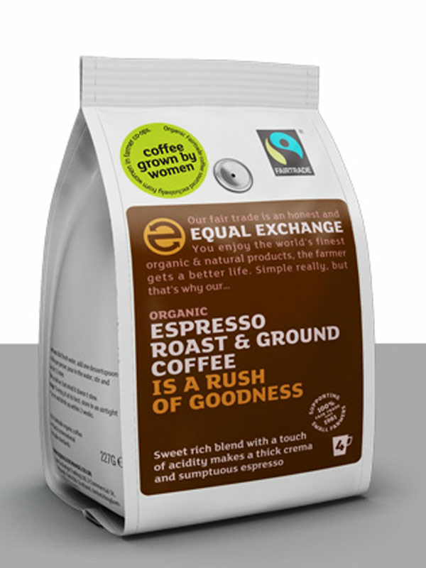Espresso Roast & Ground Coffee, Organic 227g (Equal Exchange) Healthy