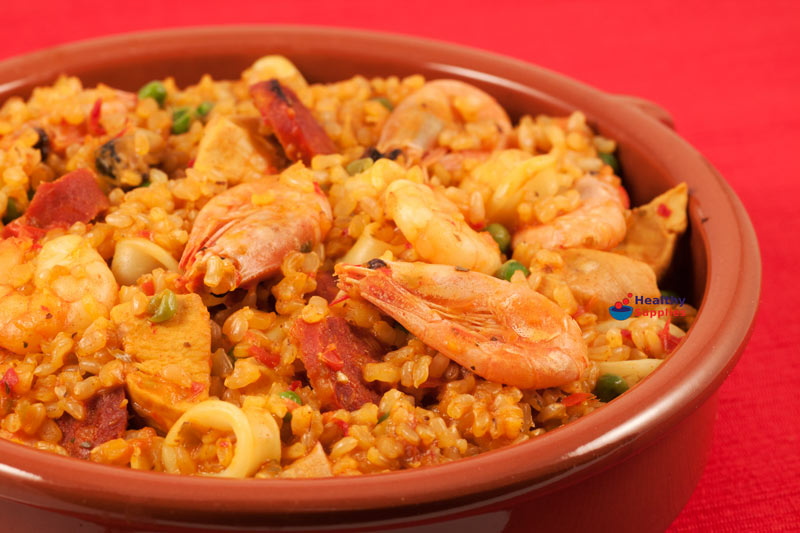 Mixed Seafood & Meat Paella - Recipe