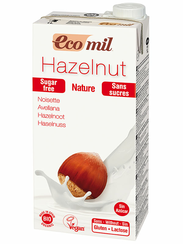 Unsweetened Hazelnut Drink, Organic 1 Litre (Ecomil)