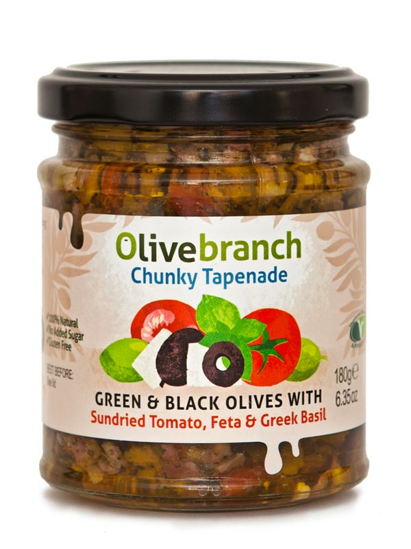Mixed Olive Tapenade with Sundried Tomatoes, Feta & Basil (Olive Branch)