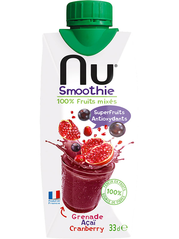 Pomegranate, Acai & Cranberry Smoothie 330ml (NU Smoothies) Healthy