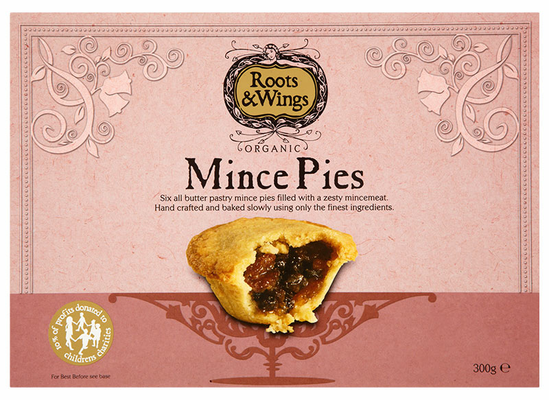 Organic All Butter Mince Pies 300g (Roots & Wings)