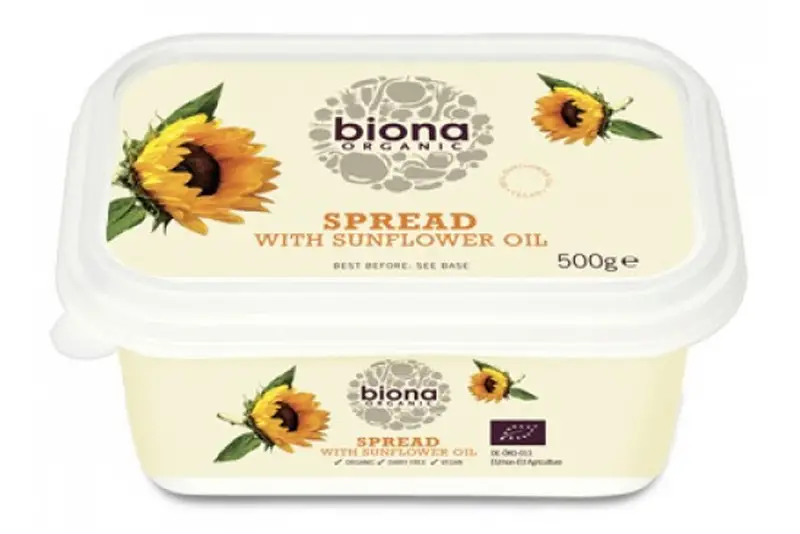 Sunflower Vegetable Margarine, Organic 500g (Biona) Healthy Supplies