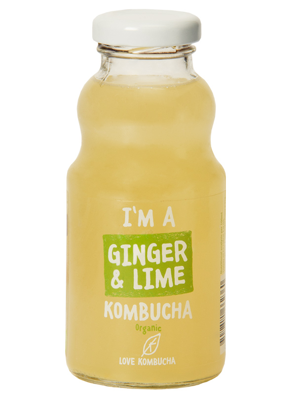 Ginger & Lime Kombucha, Organic 250ml (Love Kombucha)